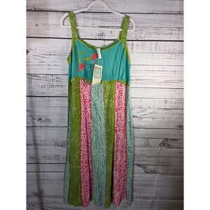 USINDO Boho style maxi dress women's size XL PTP 22"